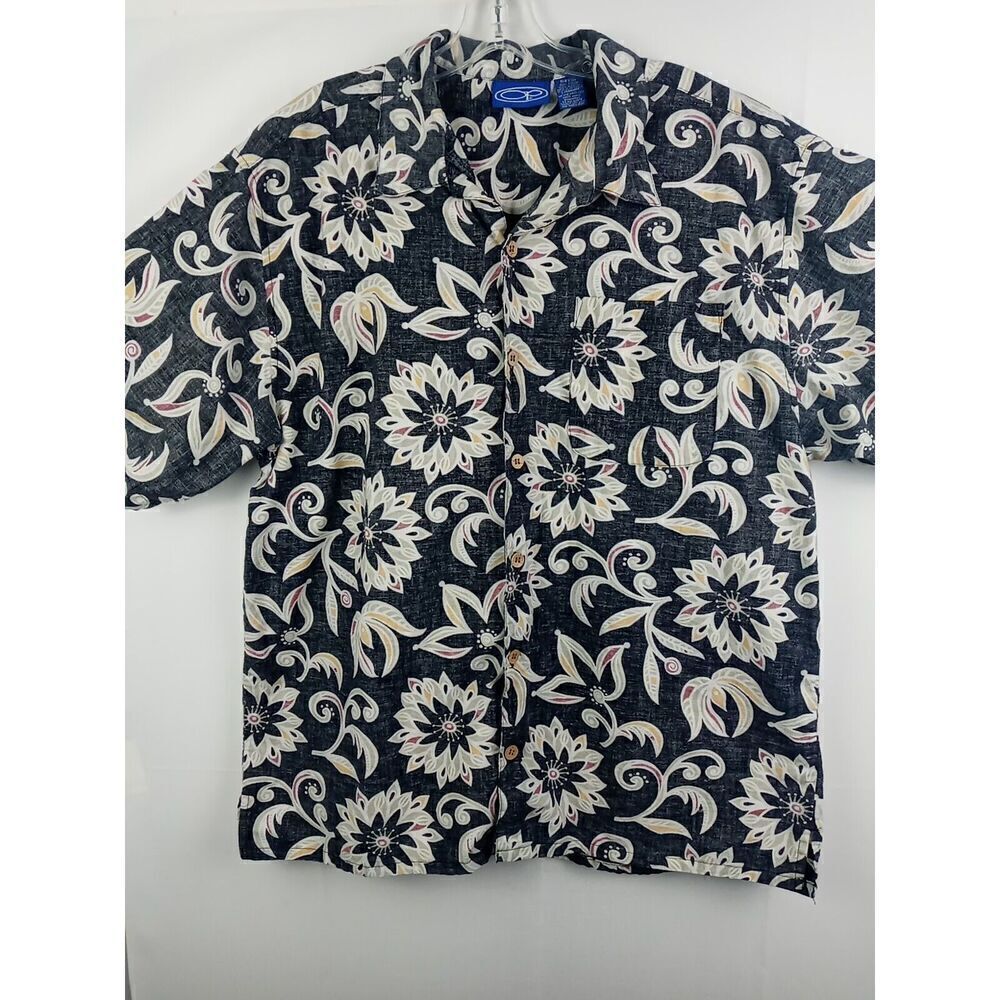 Ocean Pacific OP Hawaiian Pattern Shirt Men's Large Vintage Retro 90s  RN#87989 - Picture 3 of 14